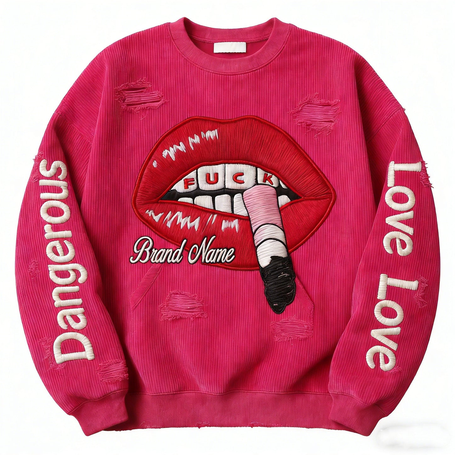 Fashion Casual Printed Polyester Sweater
