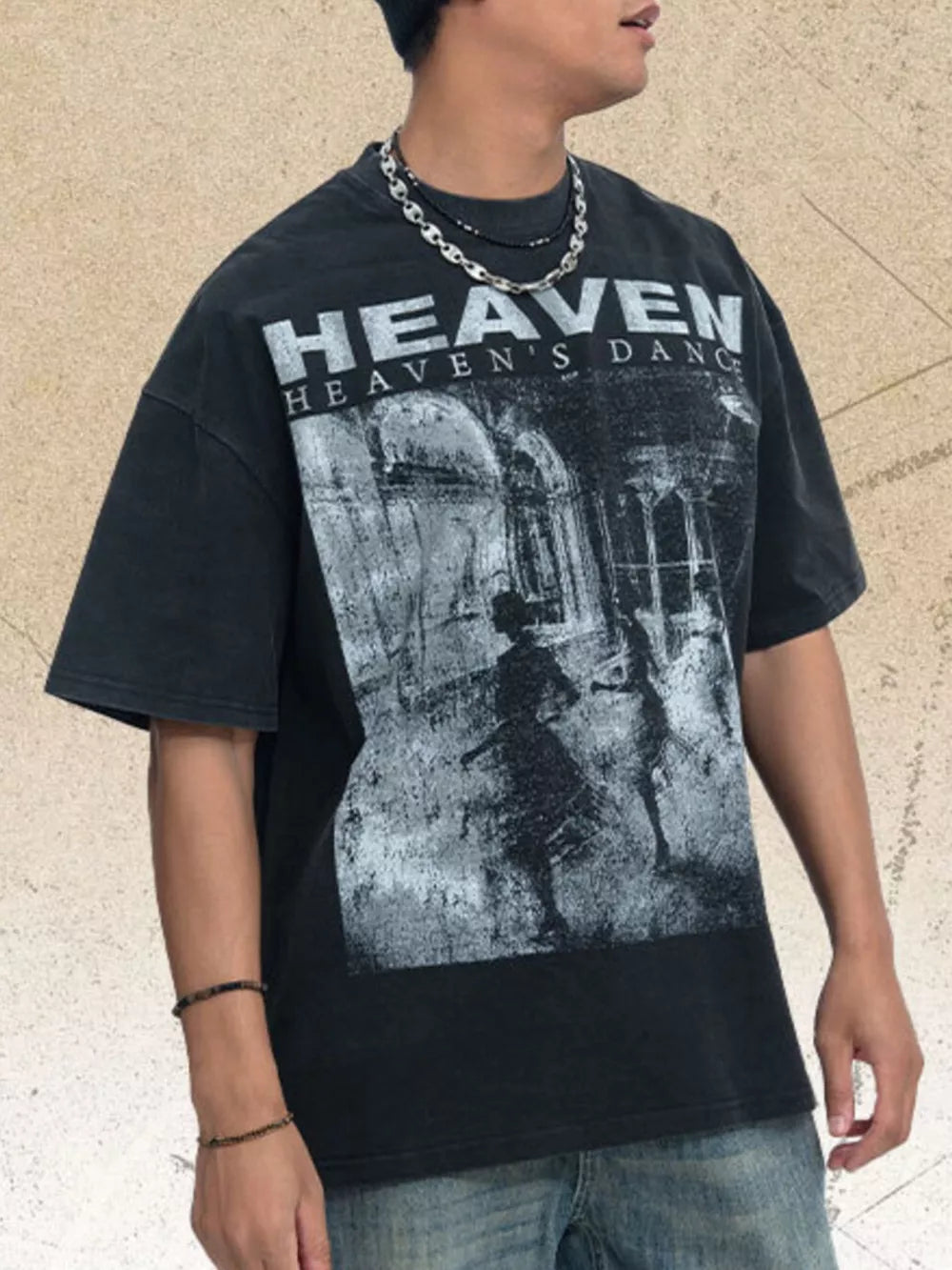 Heaven's Dance Oversized Graphic T-Shirt