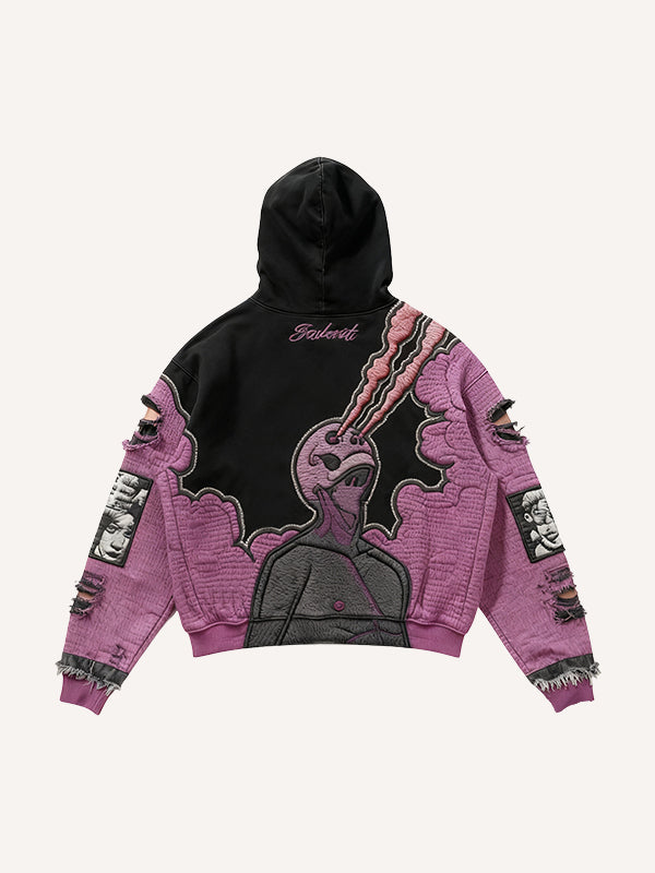 Fashion Casual Printed Polyester Sweater