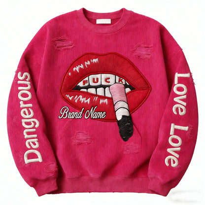Fashion Casual Printed Polyester Sweater