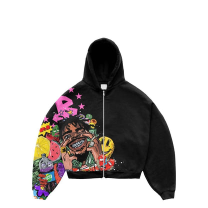 Fashion Casual Printed Polyester Sweater