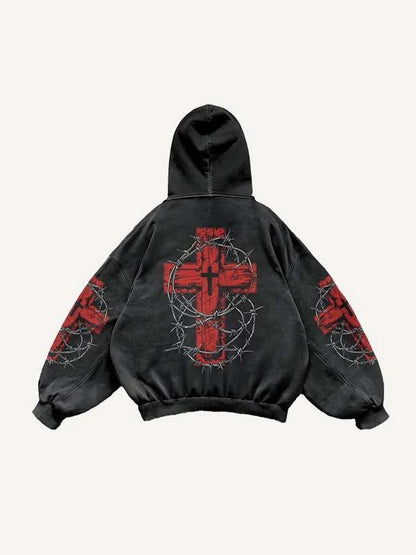 Fashion Casual Printed Polyester Sweater