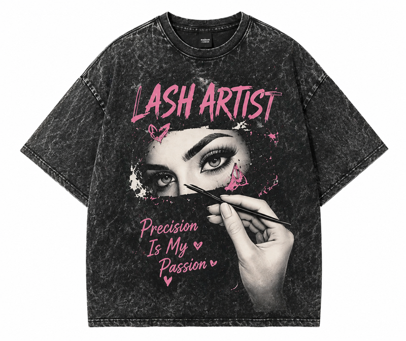 Lash Artist Acid Wash Tee – Precision Is My Passion