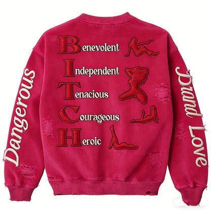 Fashion Casual Printed Polyester Sweater