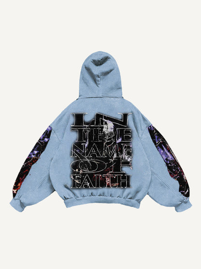 Fashion Casual Printed Polyester Sweater