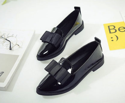 Solid color pointed flat with single shoes women's shoes