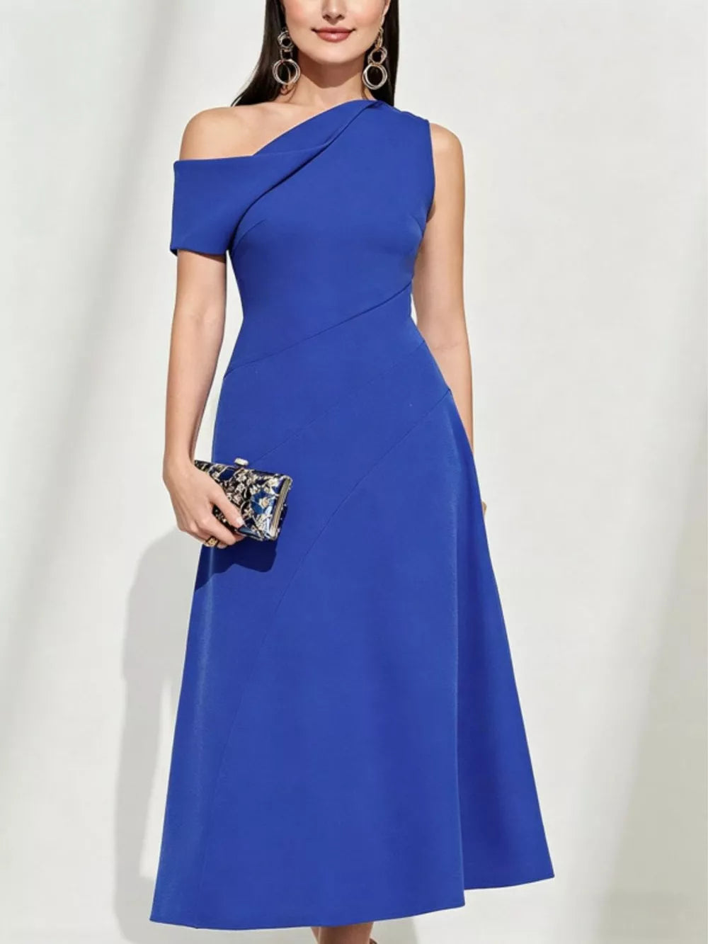 One-Shoulder Midi Dress