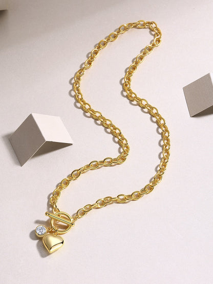 Meteor Wish - A Fashionable And Trendy Necklace Pendant Set With Top-quality Moissanite S925 And Silver Plated With Gold Can Be Tested With A Diamond Pen