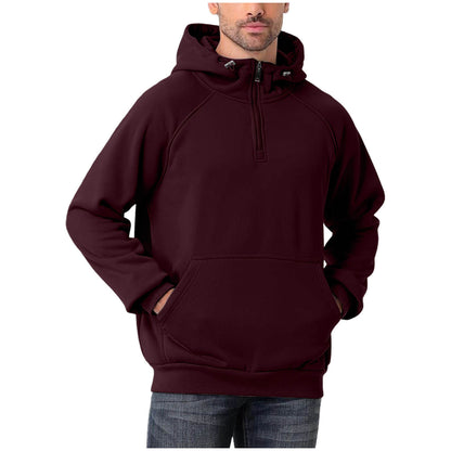 Men's Fashionable All-Match Multi-Color Half-Zip Hoodie