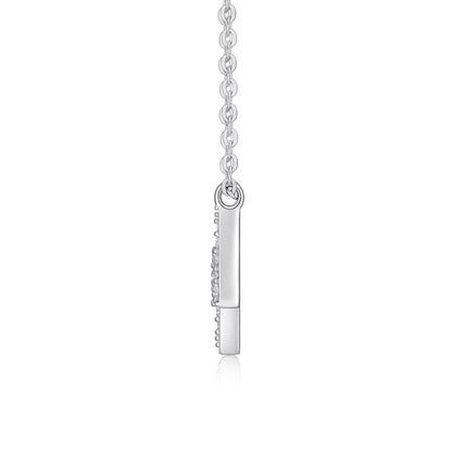 Set With Top-quality Moissanite, This Luxurious And Fashionable Light Luxury Trend Jewelry Necklace Pendant Is Made Of S925 Silver Electroplated With Platinum
