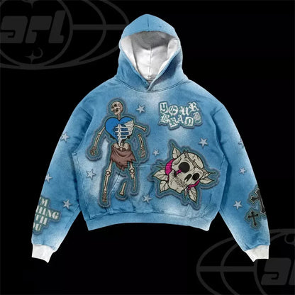 Fashion Casual Printed Polyester Sweater