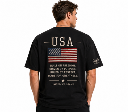 USA One Nation One Purpose Oversized Tee