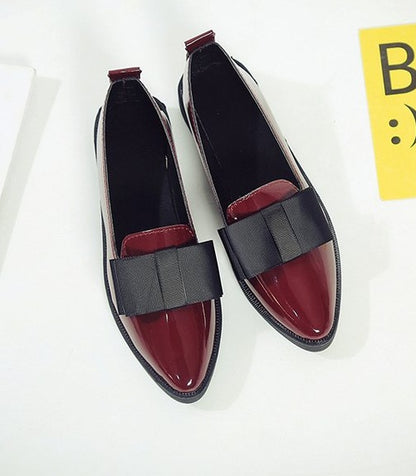 Solid color pointed flat with single shoes women's shoes