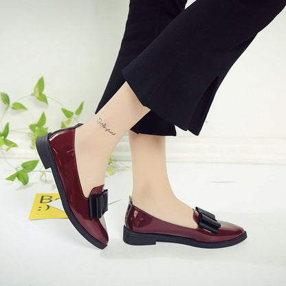 Solid color pointed flat with single shoes women's shoes