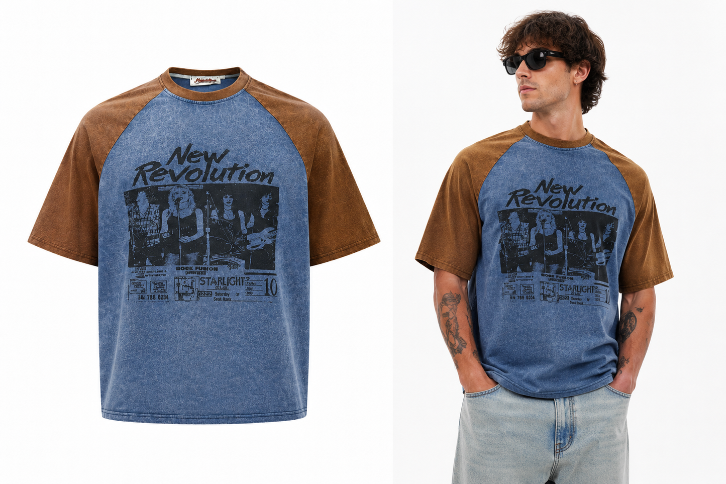 New Revolution Color Block Raglan T-Shirt