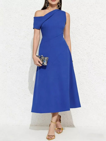 One-Shoulder Midi Dress