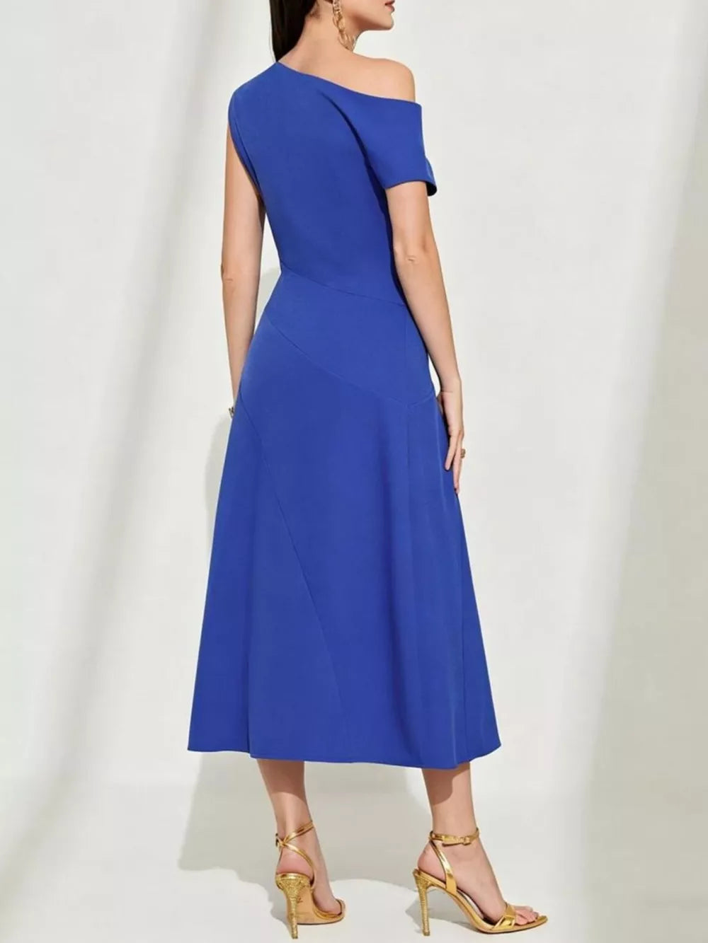 One-Shoulder Midi Dress