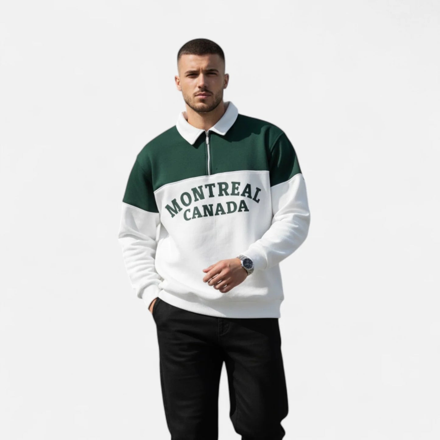 Autumn And Winter New 3D Digital Printing Stand Collar Sweater