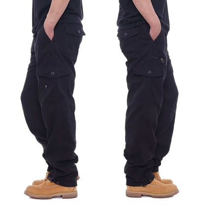 Loose-fitting Jogger Pants With A Straight Leg And Multiple Pockets Casual Trousers