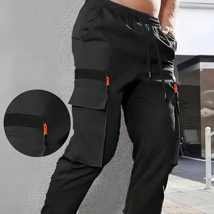 Men's Straight-Leg Multi-Pocket Loose All-Match Pants
