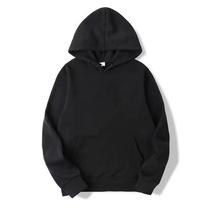 AutumnWinter Fleece Solid-Color Hoodie Same Style As Loose-Fit Casual Sports Hoodie For Couples