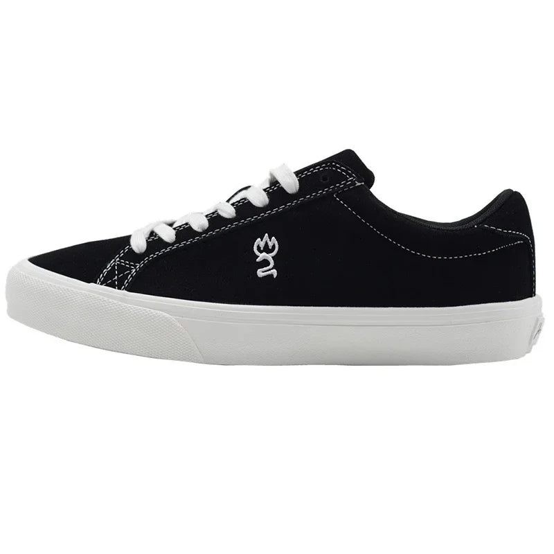 Goluck Designer Skate Shoes For Skateboarding Unisex Suede Leather Blue Trainers  Rubber Sole Sport sneake Walking Casual  Shoe