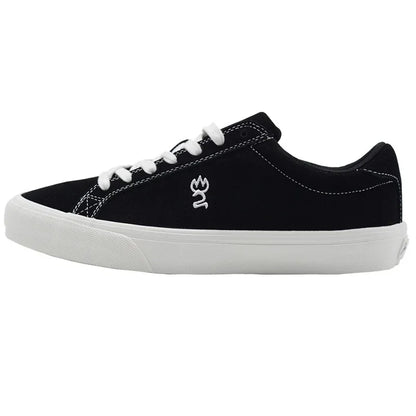 Goluck Designer Skate Shoes For Skateboarding Unisex Suede Leather Blue Trainers  Rubber Sole Sport sneake Walking Casual  Shoe