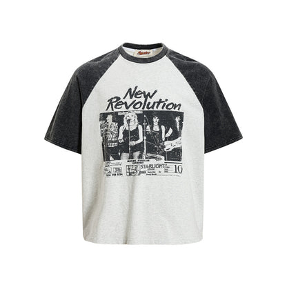New Revolution Color Block Raglan T-Shirt