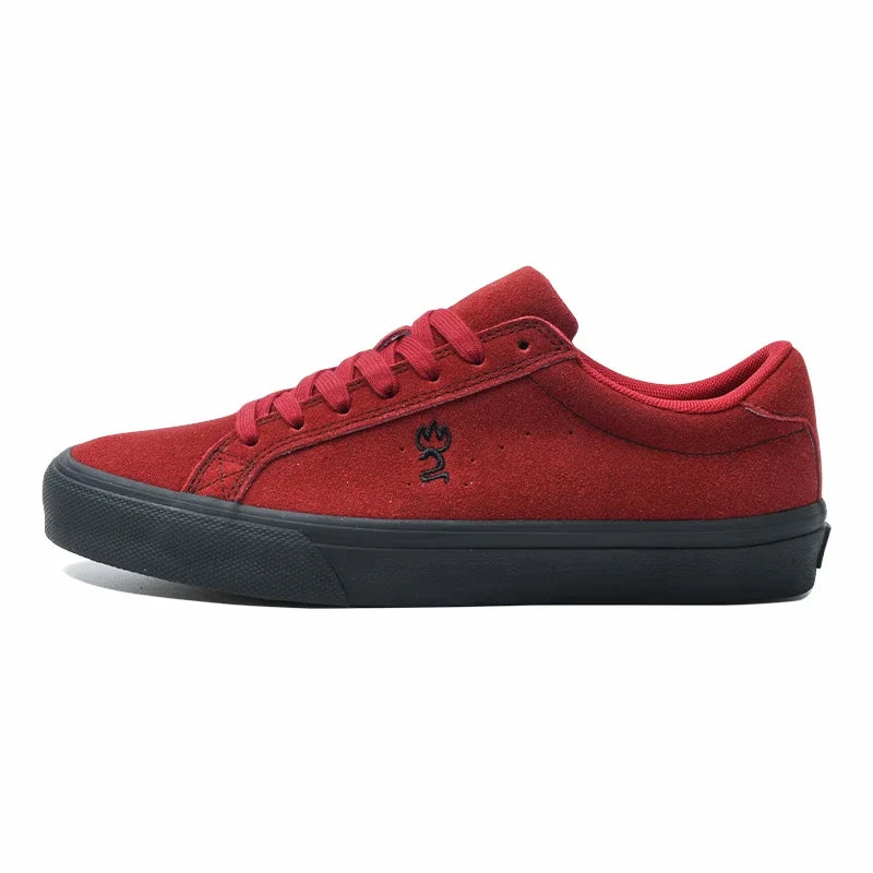 Goluck Designer Skate Shoes For Skateboarding Unisex Suede Leather Blue Trainers  Rubber Sole Sport sneake Walking Casual  Shoe