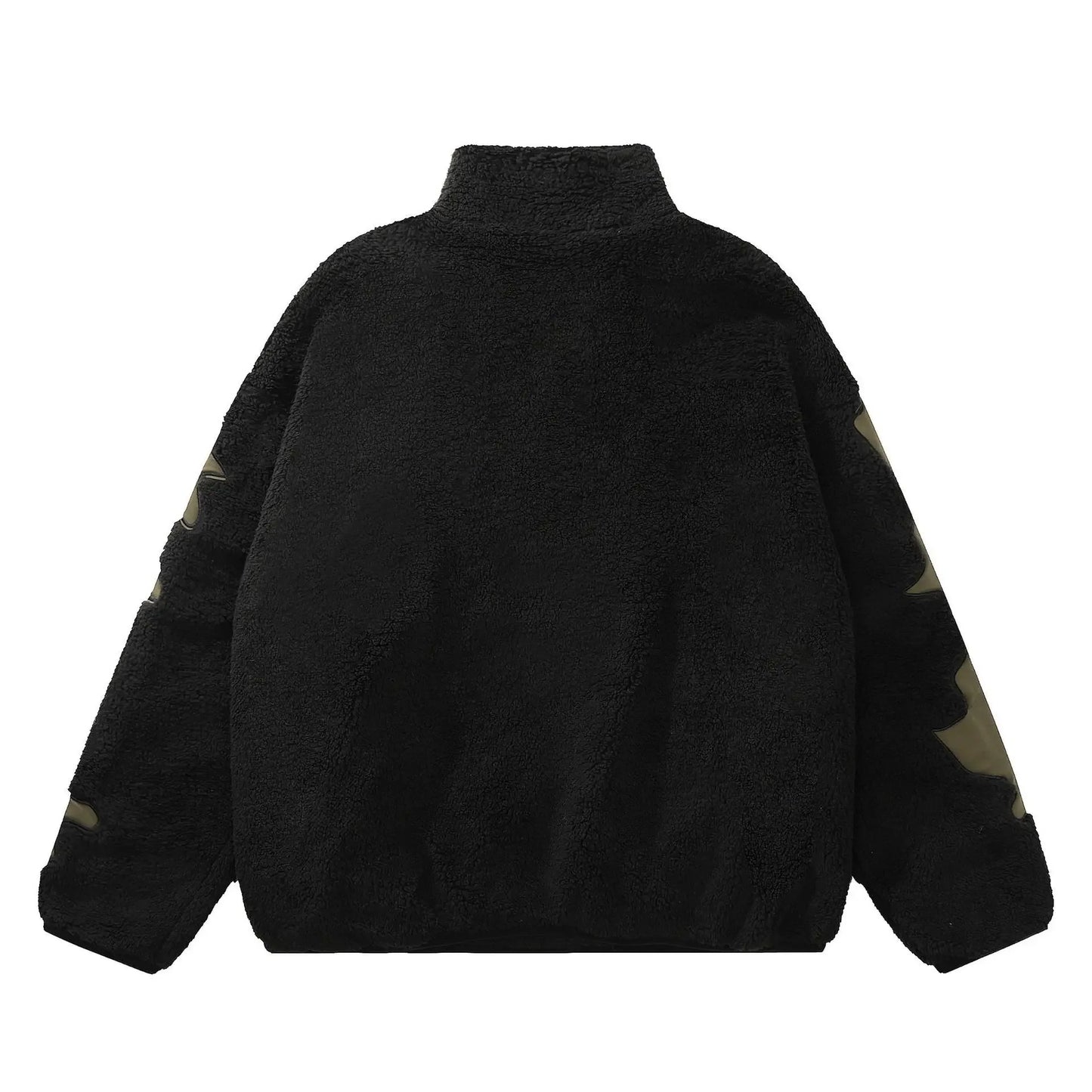 Y2K Retro Spliced Embroidered Cotton Coat Winter Warm American Loose 2024 Stand Collar Contrast Color Men's Top