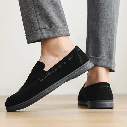 Hot Sale Men's Slip On Loafers Preppy Lightweight Breathable Comfort Outdoor Flats Non Slip Soft Sole Casual Daily Walking Shoes