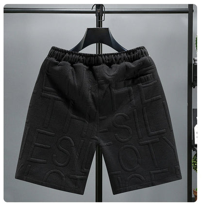 Letters Size 5XL 6XL 7XL 2023 New Fashion knitted Shorts Men Comfortable Elastic Waist Clothing Male Breathable Short Trousers