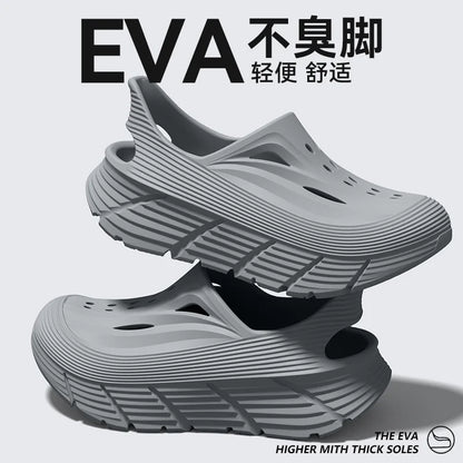 Anti slip hole shoes for men in summer 2026 new anti odor and anti poop feeling, outdoor sports EVA womens outdoor cool slippers