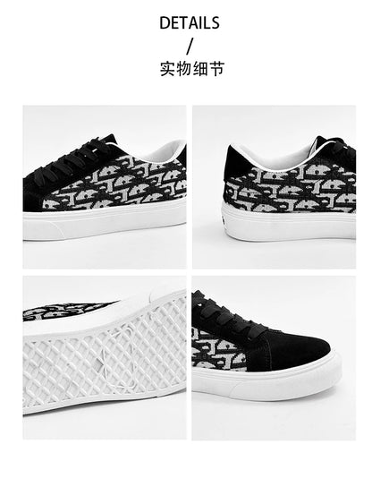 Skateboard Shoes Men Canvas Sneakers Casual Breathable Walking Shoes Lightweight Flat Shoes for Men Street Trend Sport Shoe