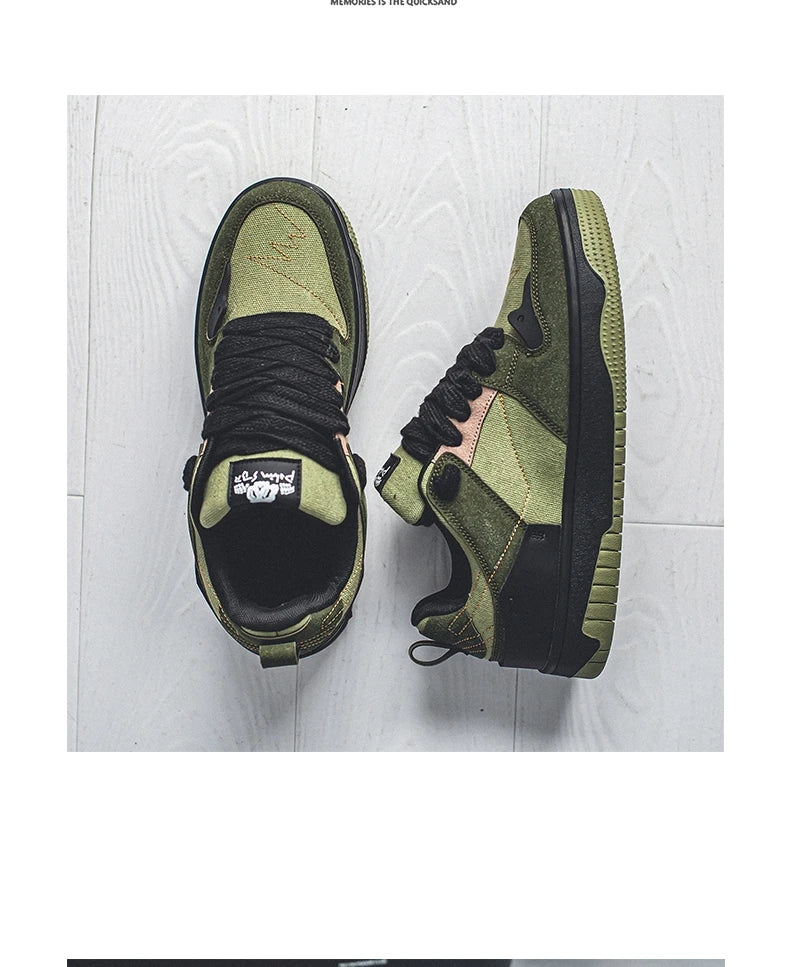 Men's Run Sneaker Walking Leather Shoes Youth Casual Cricket Shoes Fashion Trend Board Shoes Comfort Skateboard Shoes