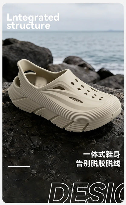 Anti slip hole shoes for men in summer 2026 new anti odor and anti poop feeling, outdoor sports EVA womens outdoor cool slippers