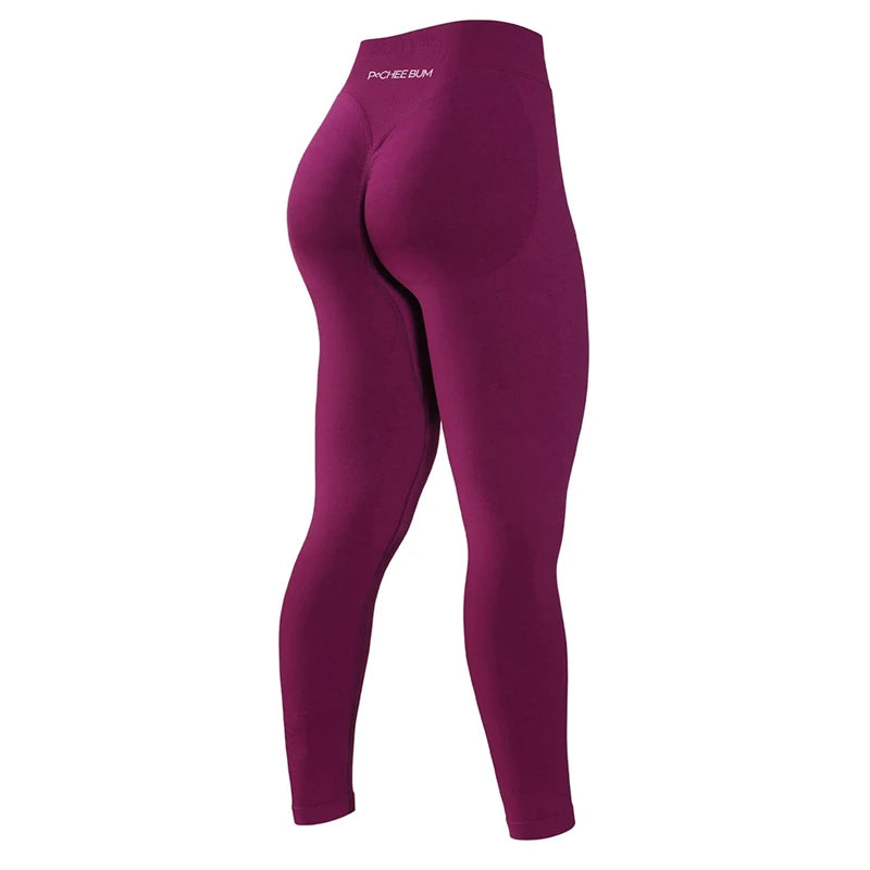 2026 Bum Shaping Leggings Women Seamless Sports Yoga Pants Low Ribbed Band Gym clothes Fitness Workout Scrunch Butt Tight
