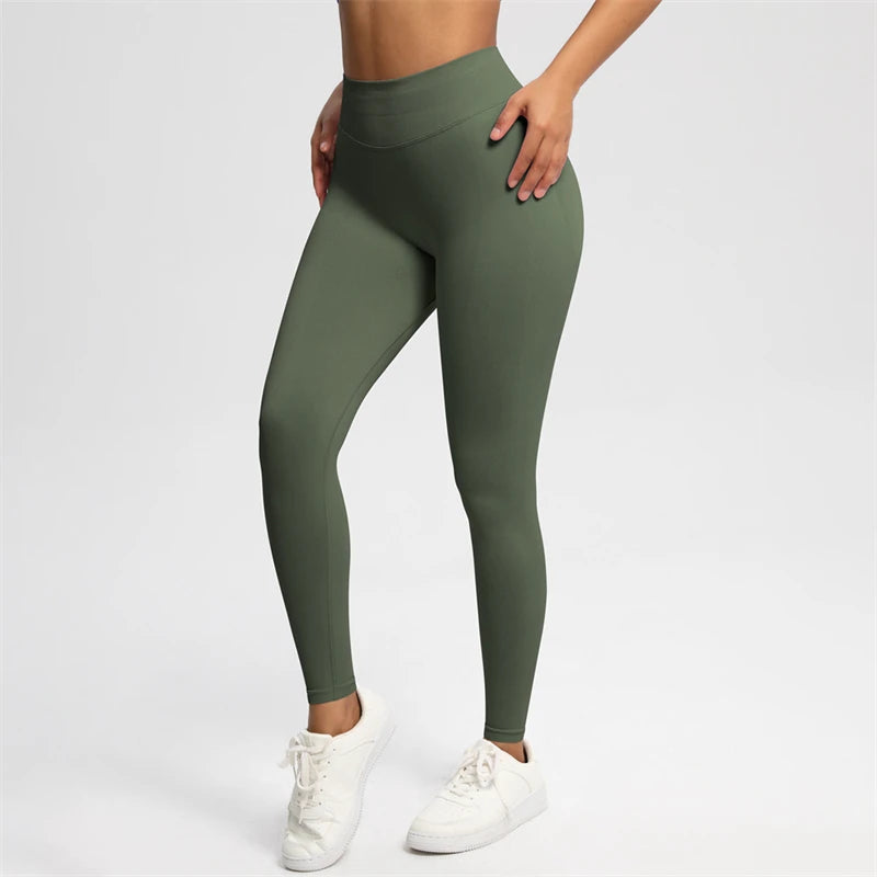 2026 Bum Shaping Leggings Women Seamless Sports Yoga Pants Low Ribbed Band Gym clothes Fitness Workout Scrunch Butt Tight