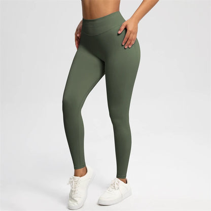 2026 Bum Shaping Leggings Women Seamless Sports Yoga Pants Low Ribbed Band Gym clothes Fitness Workout Scrunch Butt Tight
