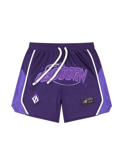 Street Style Breathable Mesh Basketball Shorts for Men Elastic Waistband Gym Shorts with Pockets Training Running Short Pants
