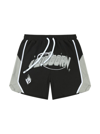 Street Style Breathable Mesh Basketball Shorts for Men Elastic Waistband Gym Shorts with Pockets Training Running Short Pants