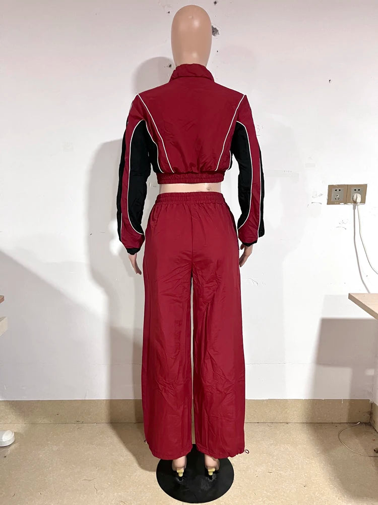 Premium Quality Nylon Tracksuit Set Zip-up Jacket Lightweight Waterproof Breathable Windbreaker Sets Training Tracksuits Women