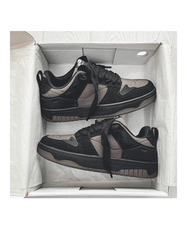 Men's Run Sneaker Walking Leather Shoes Youth Casual Cricket Shoes Fashion Trend Board Shoes Comfort Skateboard Shoes