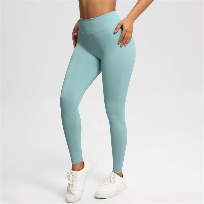2026 Bum Shaping Leggings Women Seamless Sports Yoga Pants Low Ribbed Band Gym clothes Fitness Workout Scrunch Butt Tight