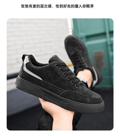 Men's casual sports shoes flat sole design low-top lace style soft soles comfortable and non-skid suitable for daily wear