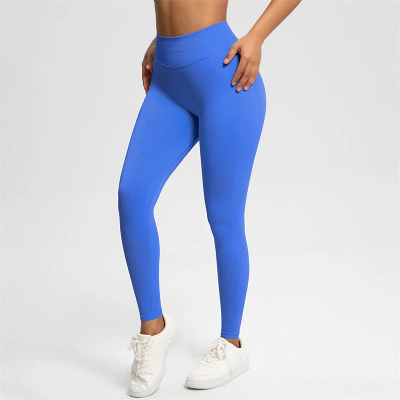 2026 Bum Shaping Leggings Women Seamless Sports Yoga Pants Low Ribbed Band Gym clothes Fitness Workout Scrunch Butt Tight