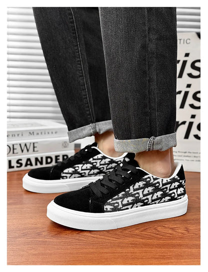Skateboard Shoes Men Canvas Sneakers Casual Breathable Walking Shoes Lightweight Flat Shoes for Men Street Trend Sport Shoe