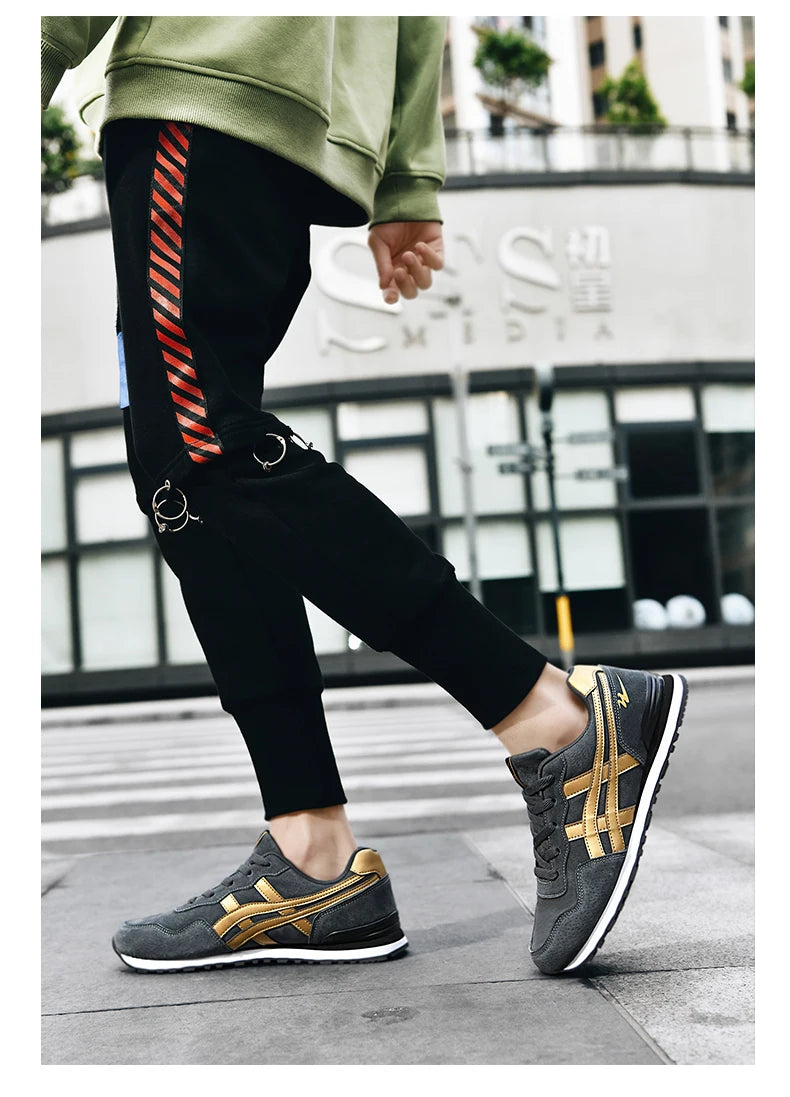 Double Star Men's Skateboard Shoes, Anti Slip and Wear-resistant, Lightweight and Fashionable, Versatile and Trendy Men's Shoes