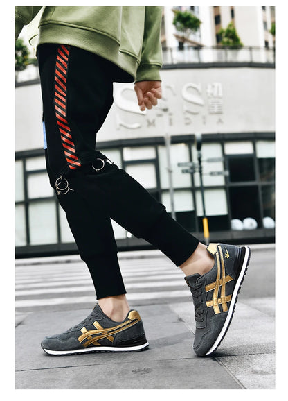 Double Star Men's Skateboard Shoes, Anti Slip and Wear-resistant, Lightweight and Fashionable, Versatile and Trendy Men's Shoes