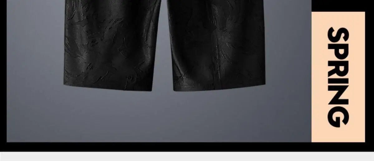 Minglu Jacquard Summer Men's Sets Round Collar Short Sleeve Male T-shirts Luxury Elastic Waist Pants Sport Casual Man Tracksuit
